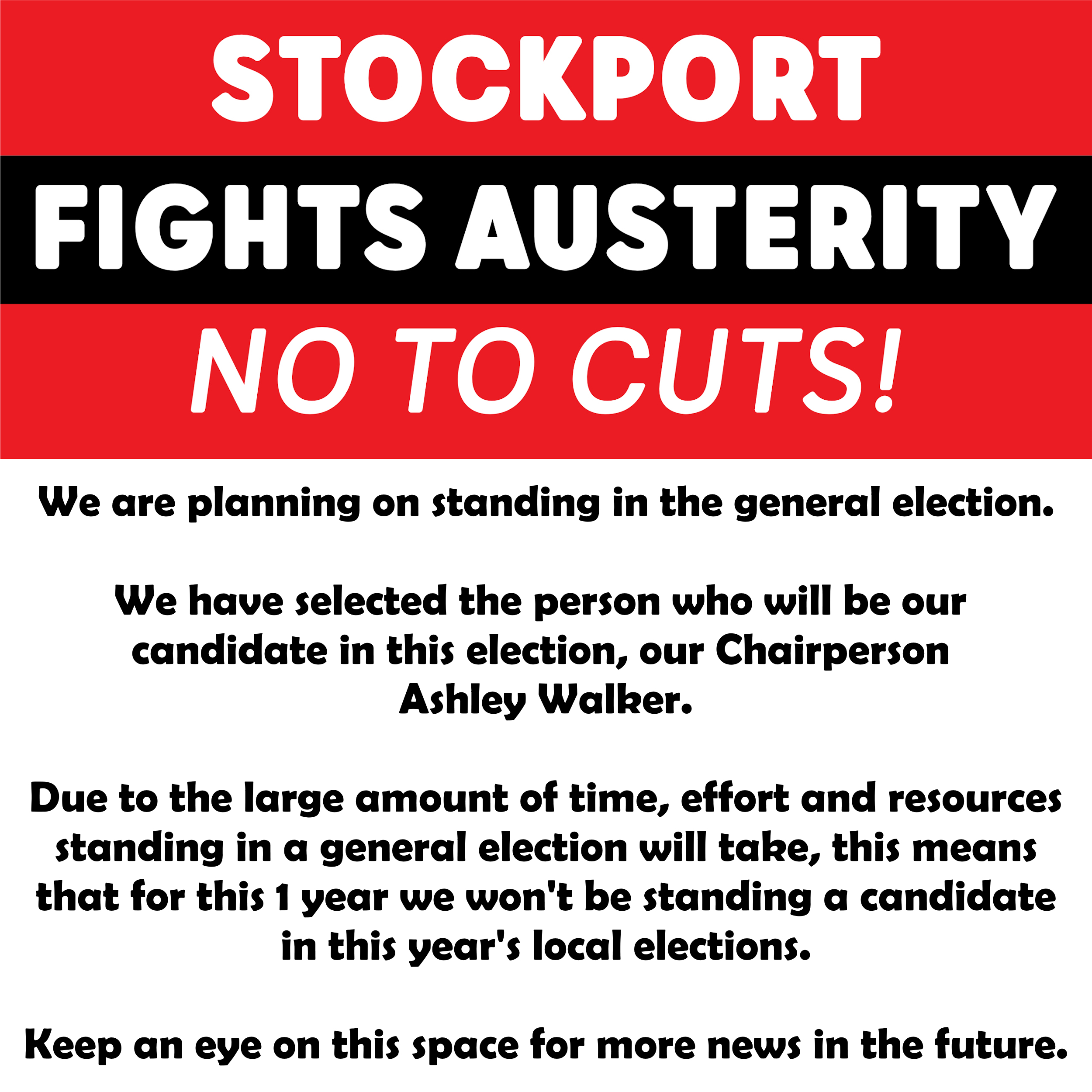 Picture announcing candidate