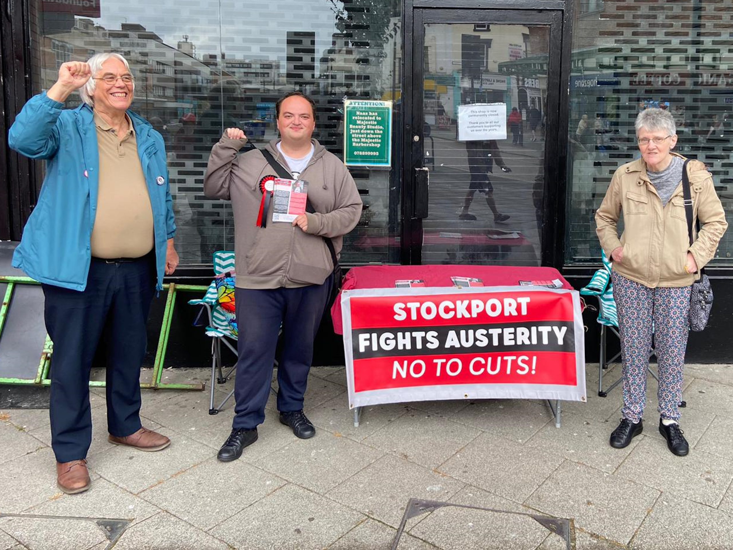 A picture of street stall during the campaign